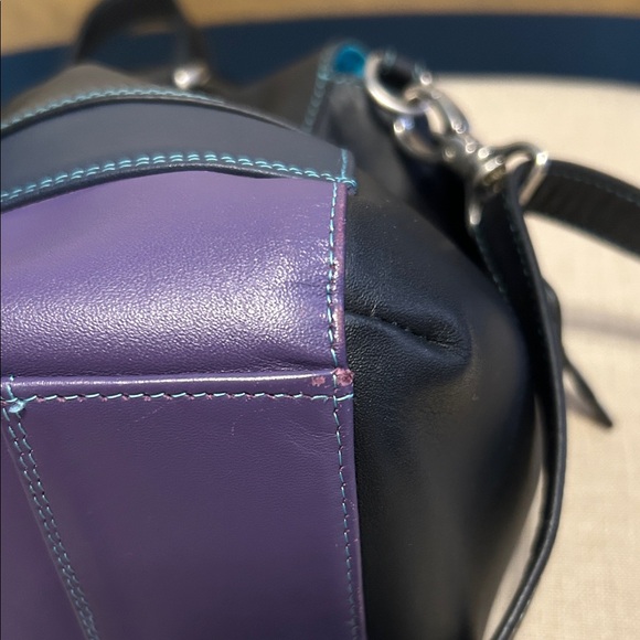 MyWalit Vintage Black and Purple Leather Bag - Picture 9 of 15